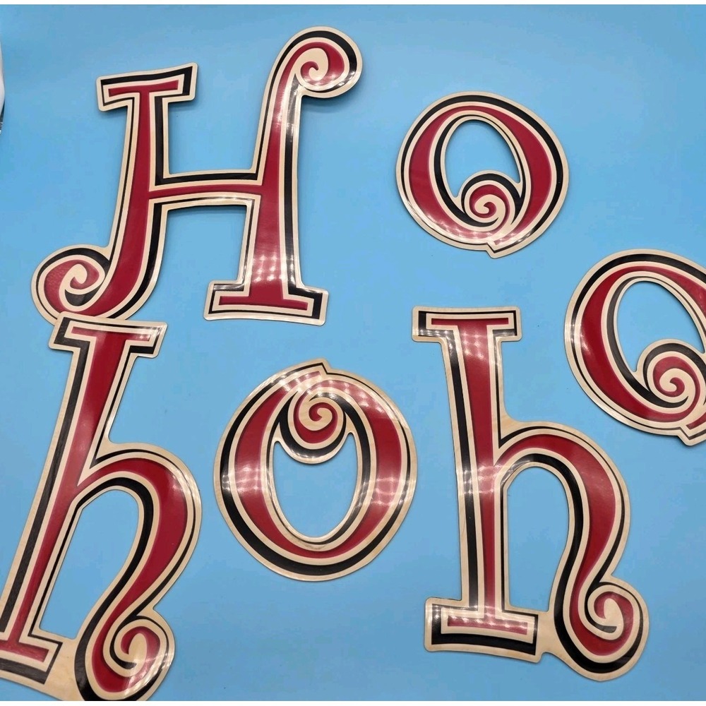 Ho‎ Ho Ho Christmas Magnets Red And White Holiday Decor